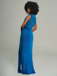 Plunge Sleeveless Maxi Dress