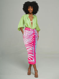 Printed Asymmetric Skirt