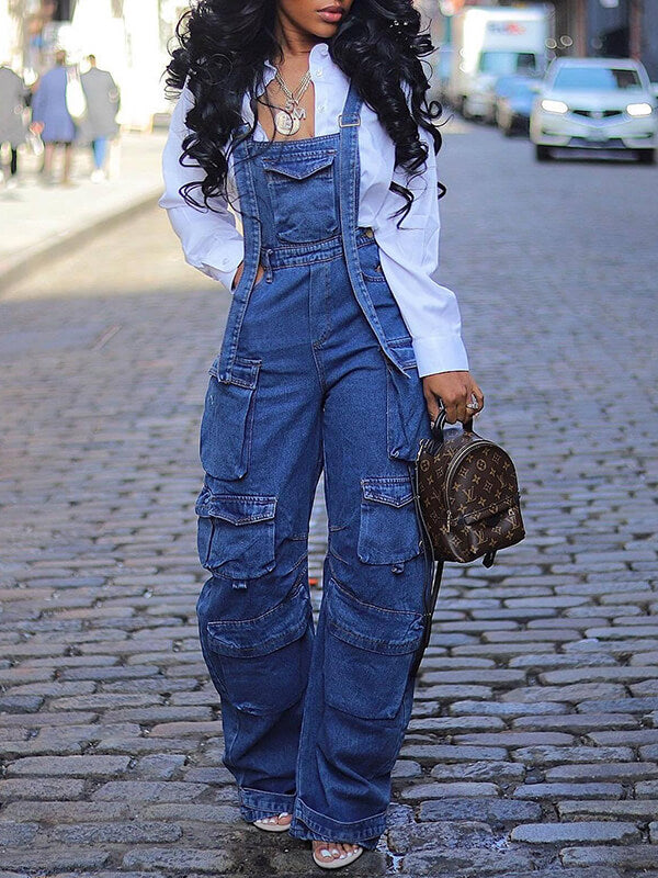 Cargo Denim Overalls -- pre-order shipped on 16th May