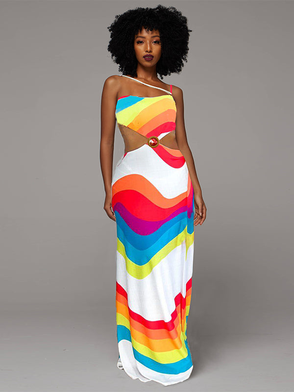Colorblock Cami Maxi Dress