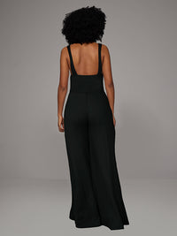 Twisted Sleeveless Wide-Leg Jumpsuit