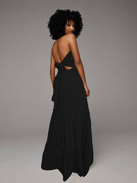Solid Halter Maxi Dress -- sold out