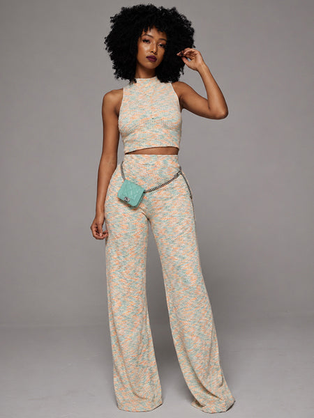 Printed Tank Top & Pants Set