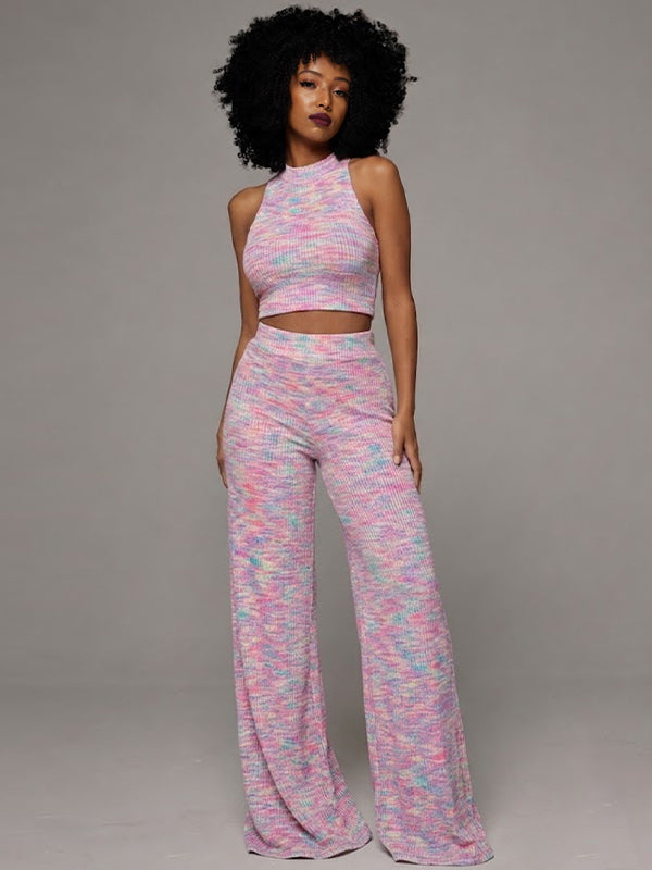 Printed Tank Top & Pants Set