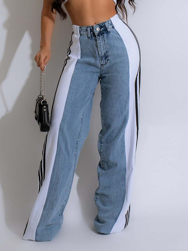 【COLOR iN ID】Stripe washed denim GEORGE 64 RELAXED - KATIN USA - Katin USA