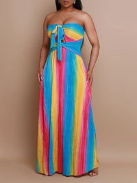 Halter Pleated Maxi Dress