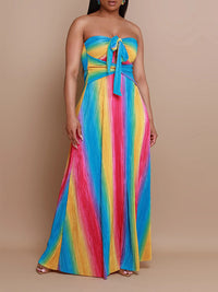 Halter Pleated Maxi Dress