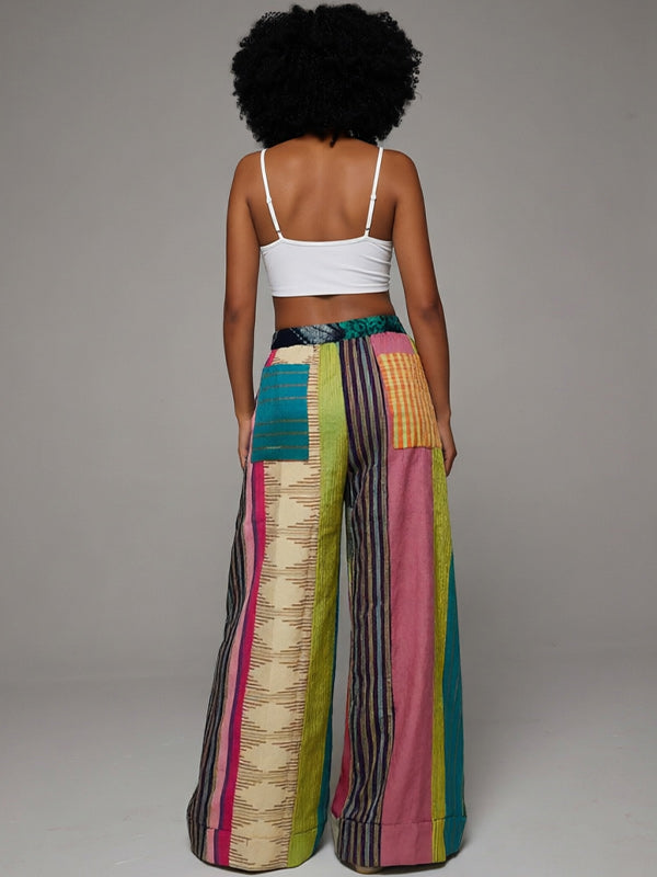 Printed Wide-Leg Pants