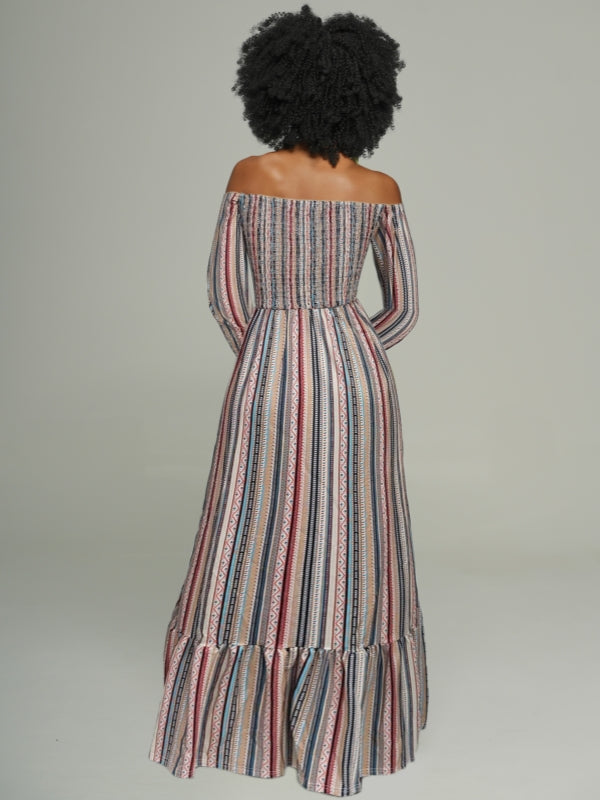 Printed Off-Shoulder Dress