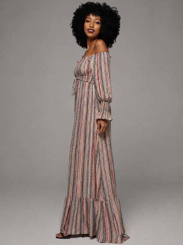 Printed Off-Shoulder Dress