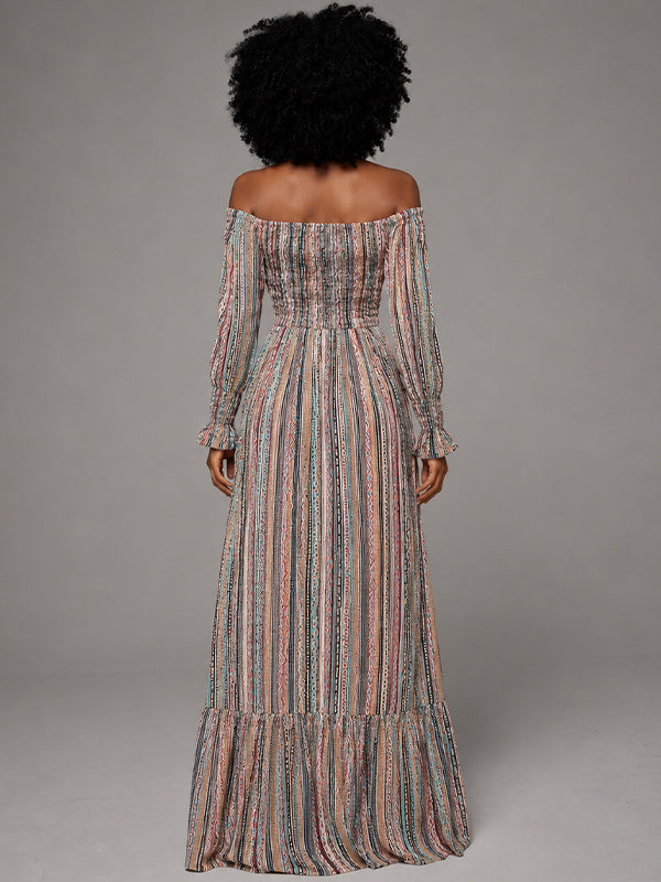 Printed Off-Shoulder Dress