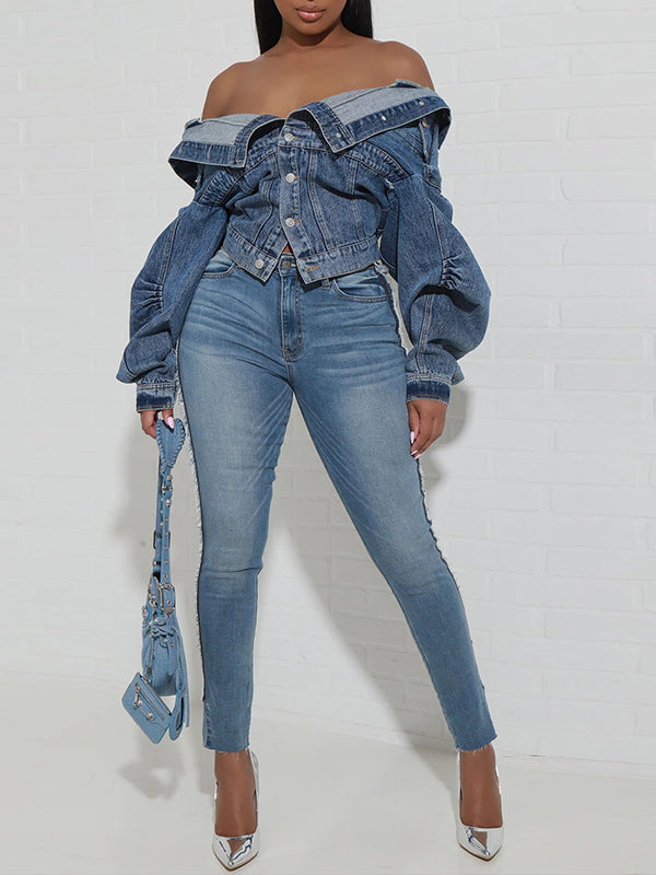 Motionkiller Asymmetric Denim Jacket