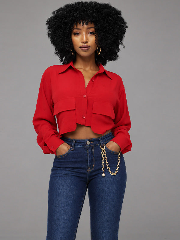 Solid Cargo Shirt