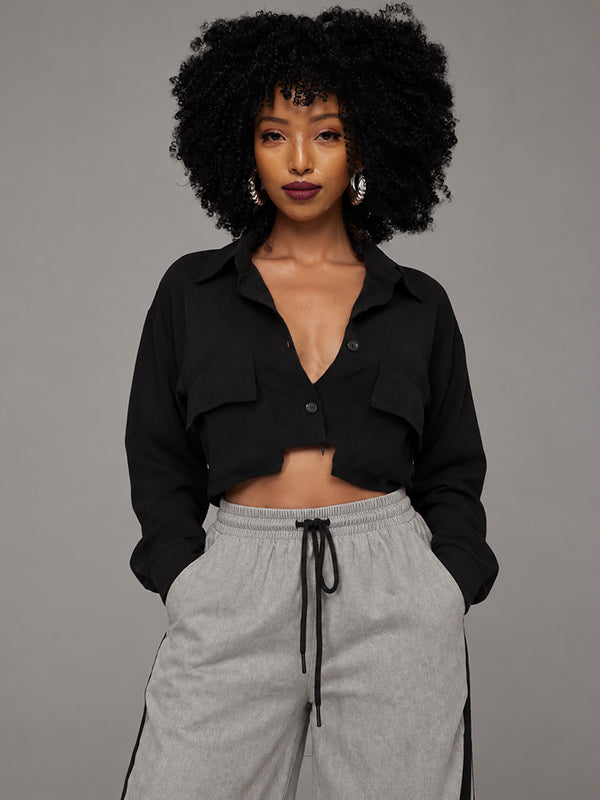 Solid Cargo Shirt