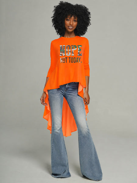 Printed High-Low Tunic Top