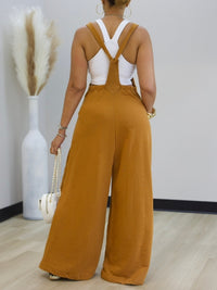 Tied Wide-Leg Overalls