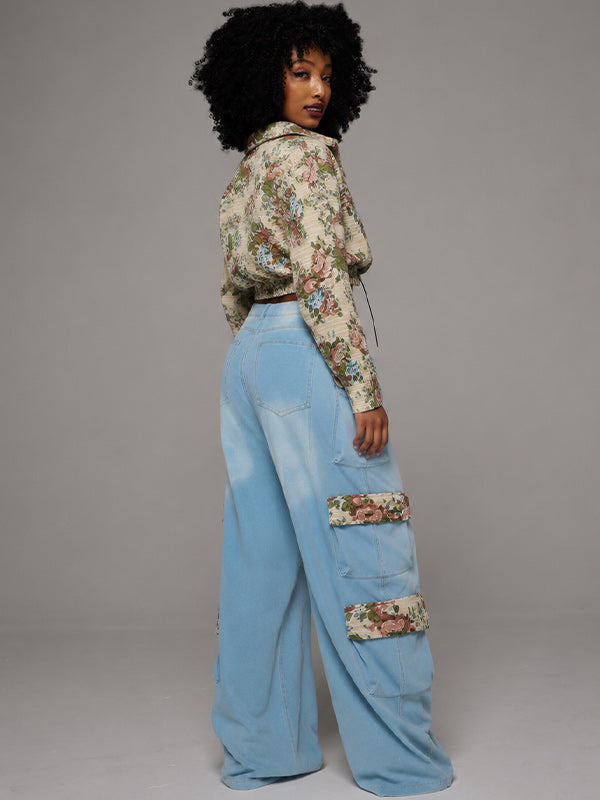 Printed Zip-Front Jacket