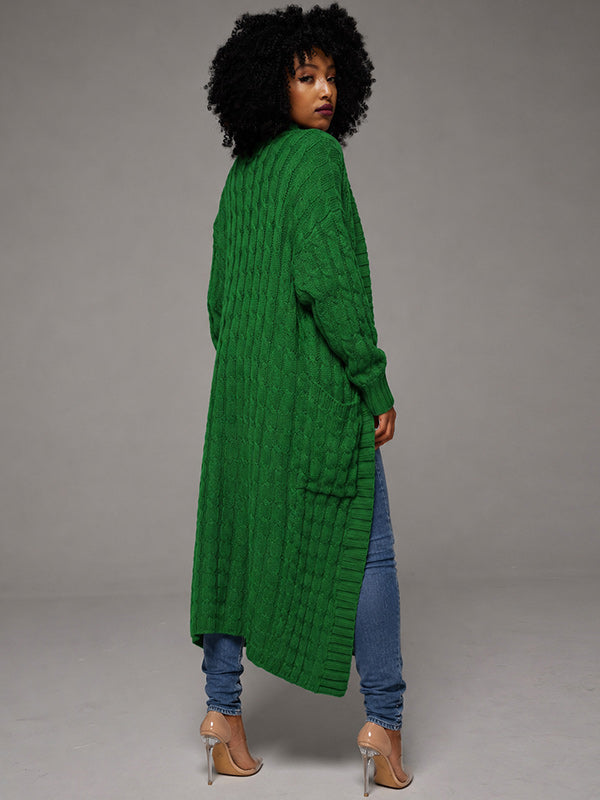 Open-Front Sweater Trench
