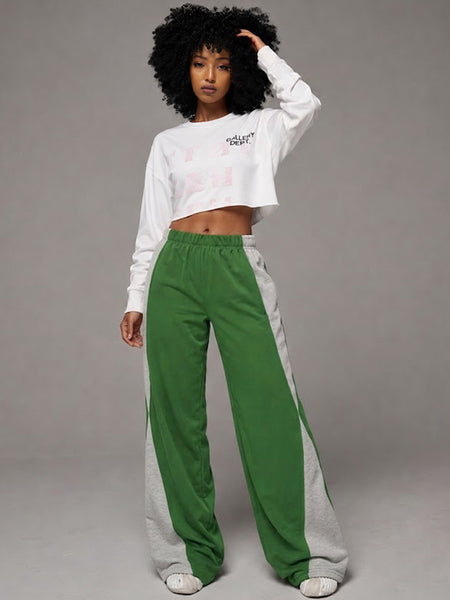 Two-Tone Combo Sweatpants