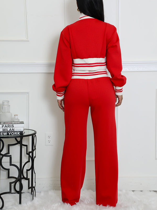 Two-Tone Jacket & Pants Set