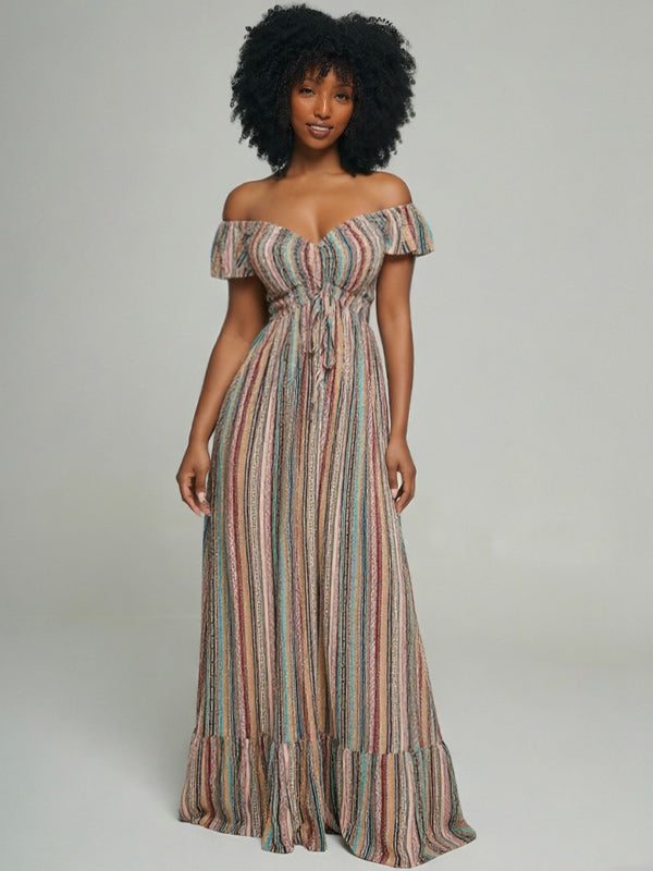 Stripe Off-Shoulder Dress – HAUS SAVAGE