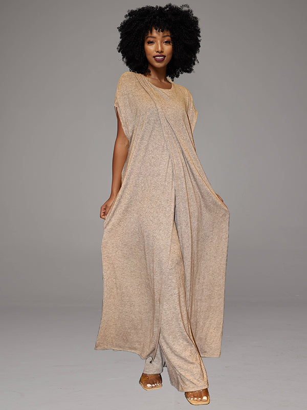 Tunic Slit Top & Wide Leg Pants Set -- sold out