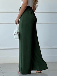 Solid Wide-Leg Pants