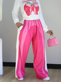 Colorblock Wide-Leg Pants