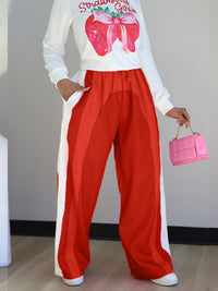 Colorblock Wide-Leg Pants