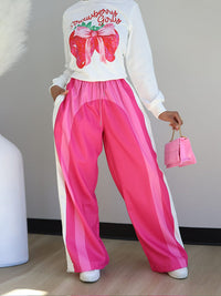 Colorblock Wide-Leg Pants