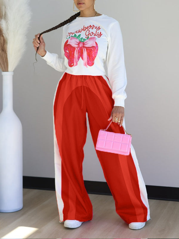 Colorblock Wide-Leg Pants