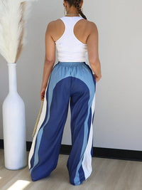 Colorblock Wide-Leg Pants