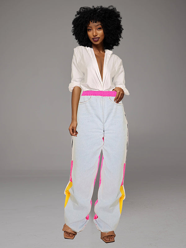 Stripe Combo Jeans