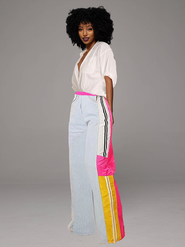 Stripe Combo Jeans