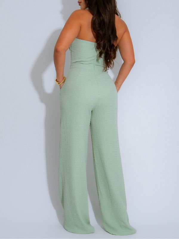 Twisted Halter Wide-Leg Jumpsuit