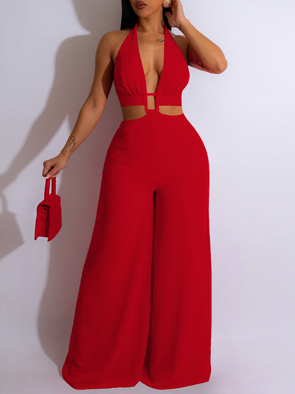 Halter Wide-Leg Jumpsuit