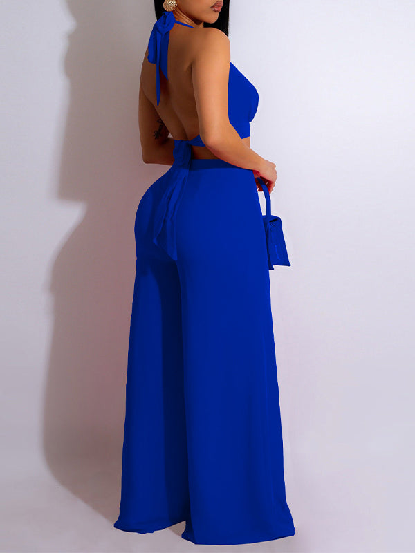 Halter Wide-Leg Jumpsuit