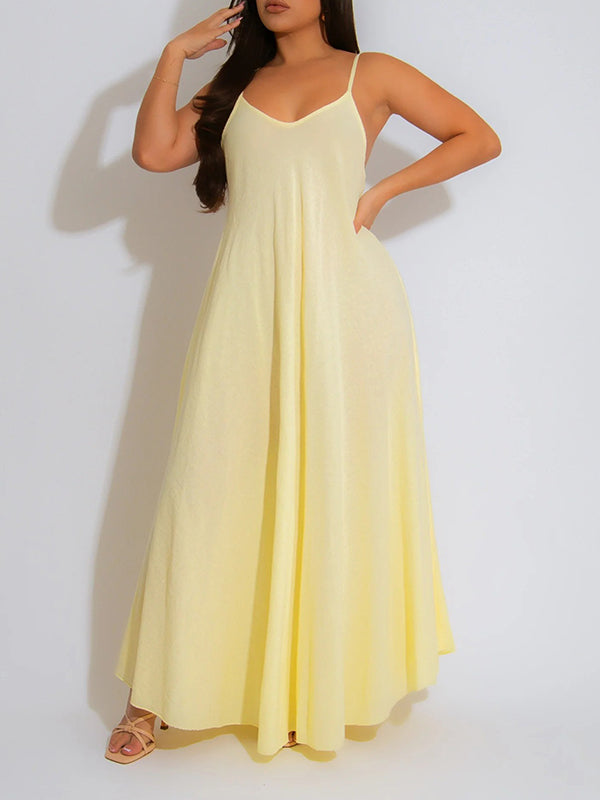 Solid Cami Dress with Top Set