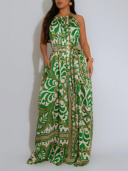 Printed Halter Jumpsuit