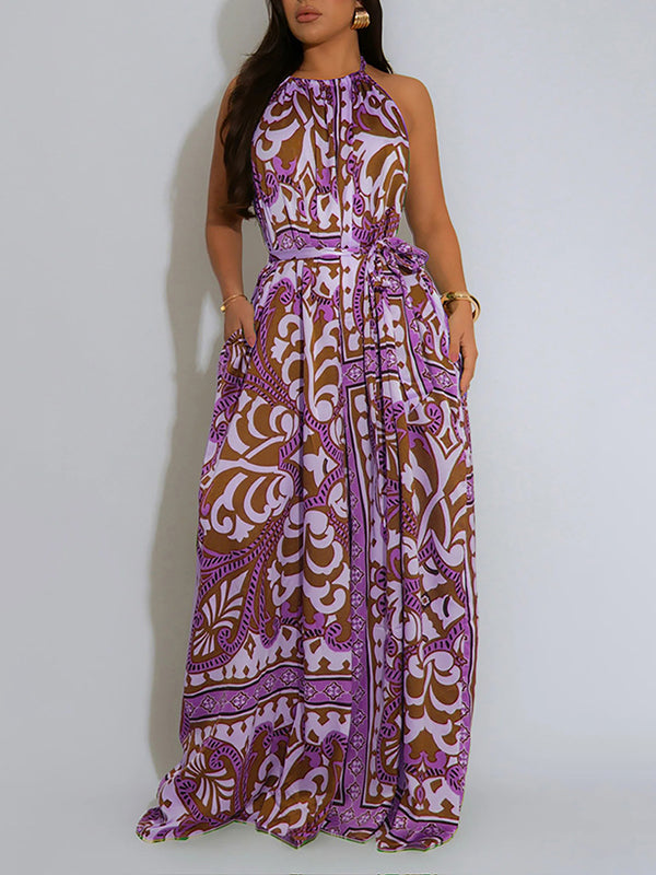 Printed Halter Jumpsuit