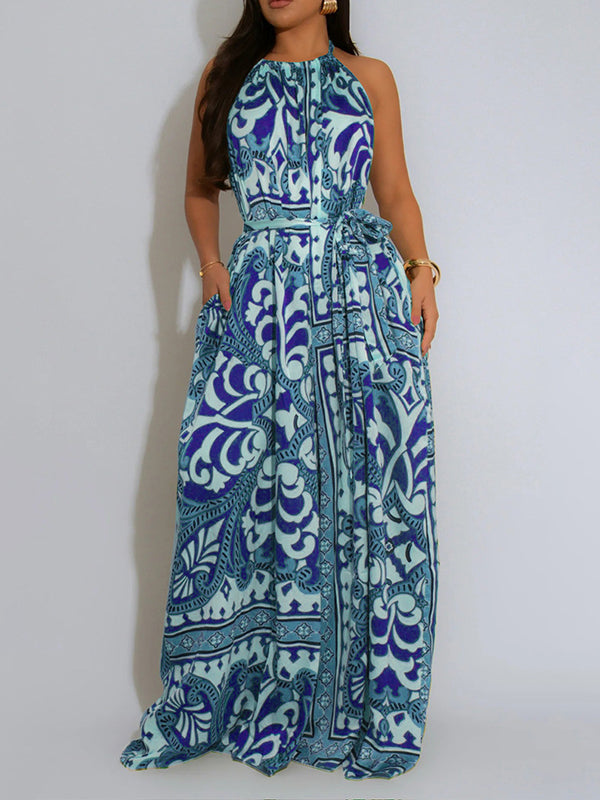 Printed Halter Jumpsuit