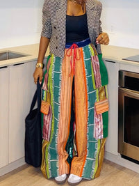 Printed Cargo Pants