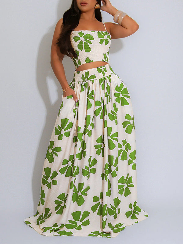 Printed Cami Top & Skirt Set