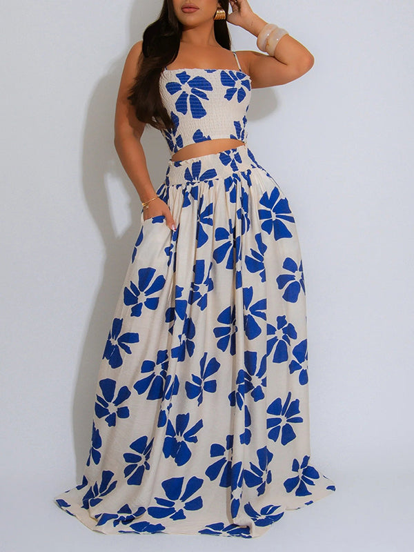 Printed Cami Top & Skirt Set