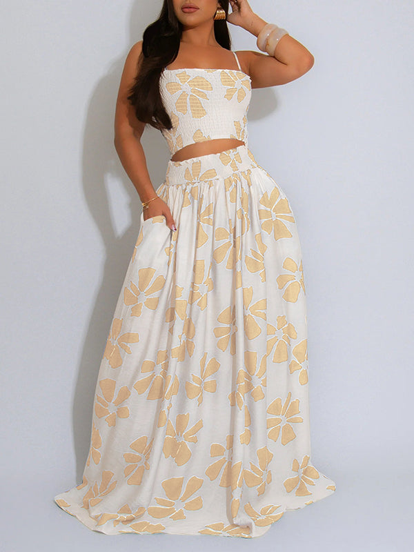 Printed Cami Top & Skirt Set