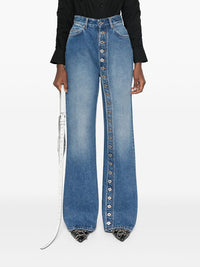 Button Down Straight Jeans