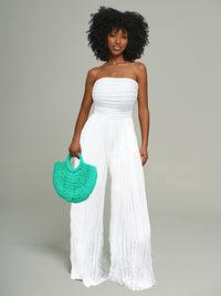 Ruched Strapless Jumpsuit
