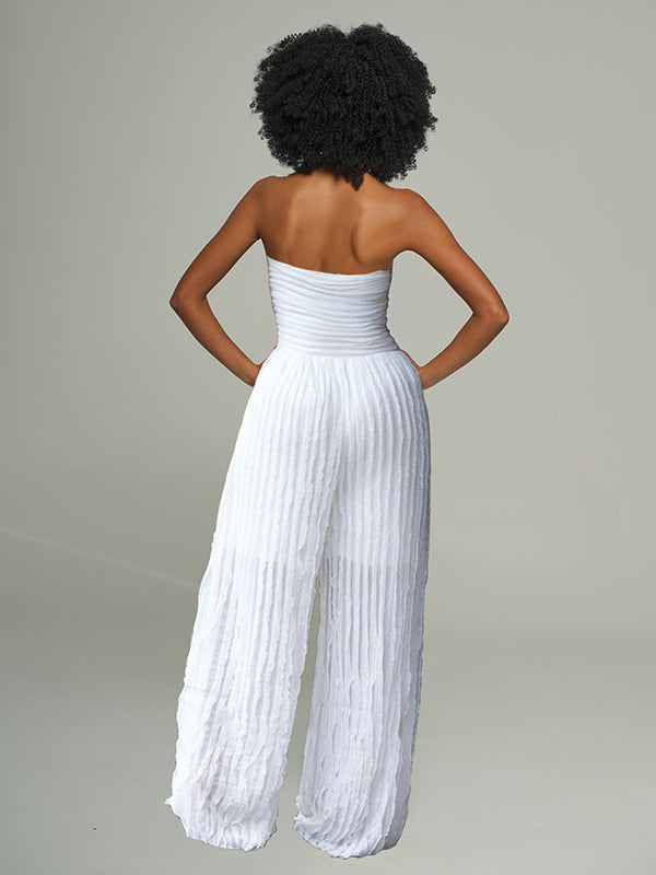 Ruched Strapless Jumpsuit