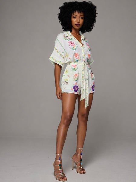 Printed Tied Romper