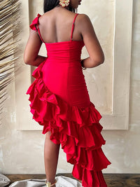 Solid Ruffle Cami Dress